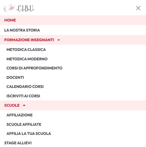 caso studio: cibu sitemap